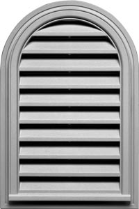 Mid-America 14" x 22" Round Top Vinyl Gable Vent